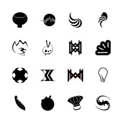 16 logo icons set