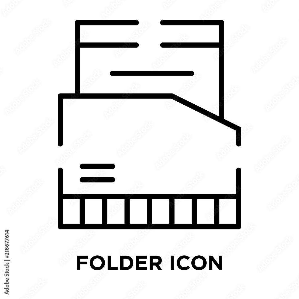 Poster folder icon vector isolated on white background, folder sign , line symbol or linear element design 
