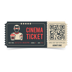Cinema Ticket with QR Code