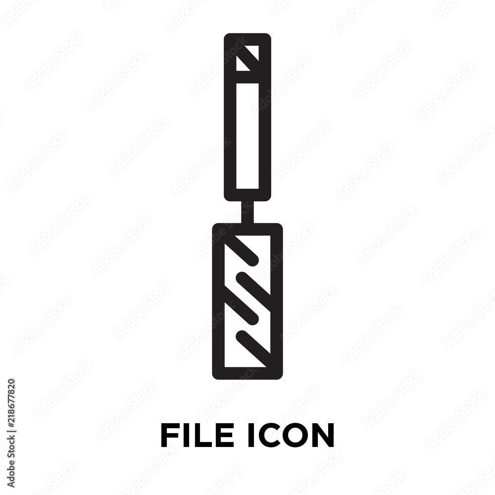 Poster file icon vector isolated on white background, file sign , line symbol or linear element design in o