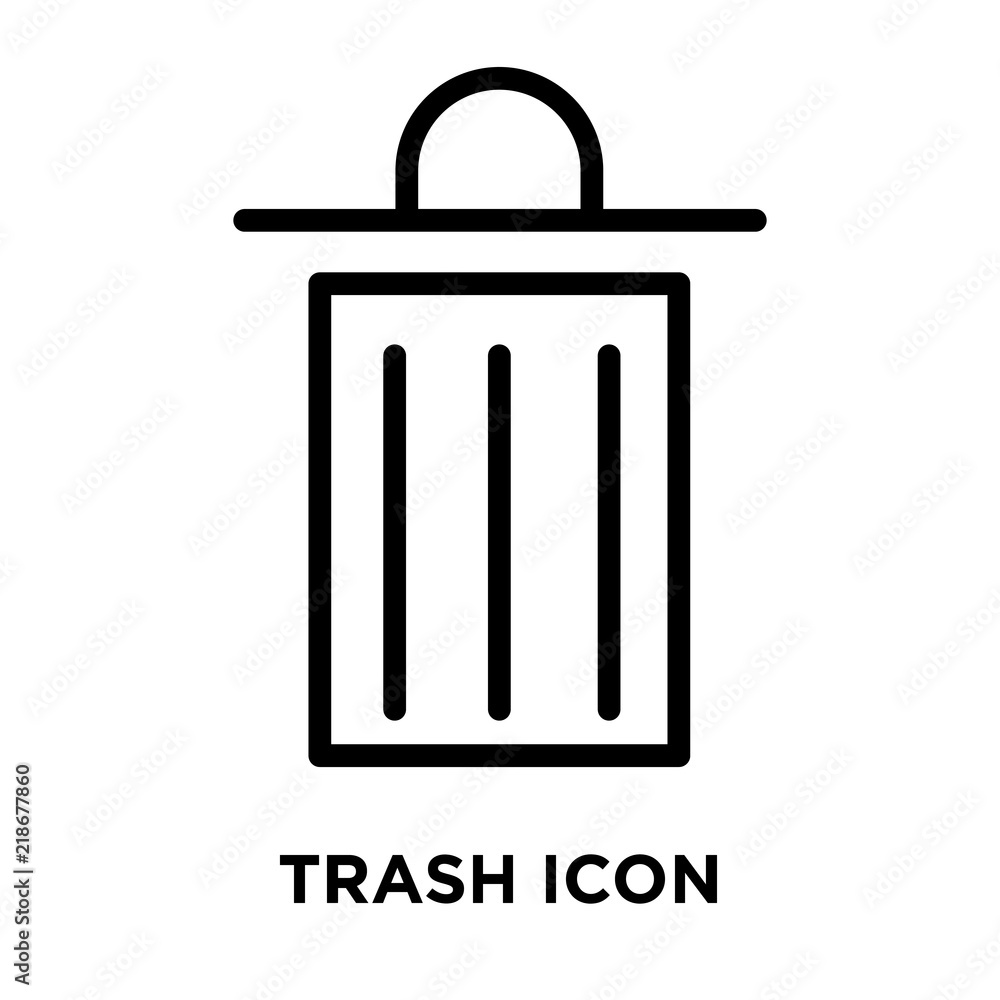 Poster trash icons isolated on white background. modern and editable trash icon. simple icon vector illustr