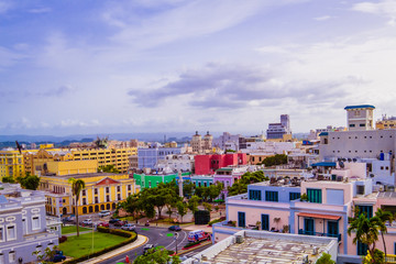 Colorful Street of San Juan Puerto Rico