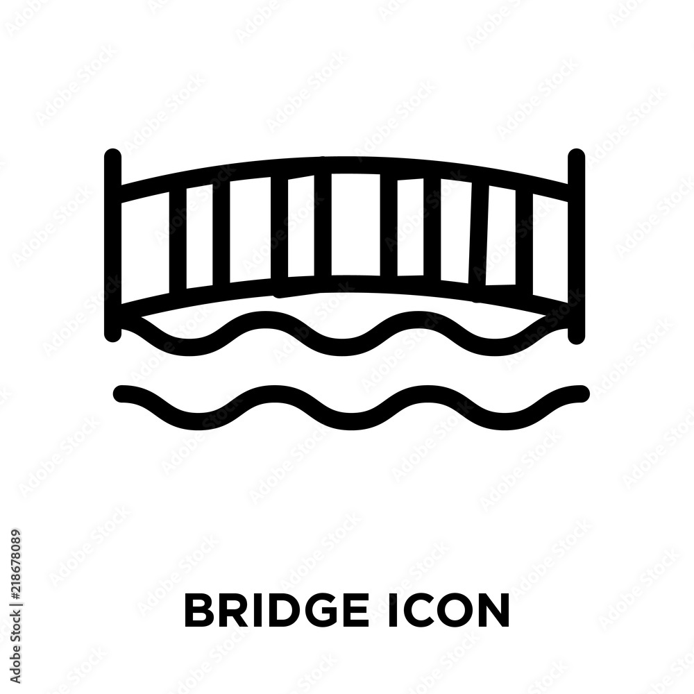 Poster bridge icons isolated on white background. modern and editable bridge icon. simple icon vector illus