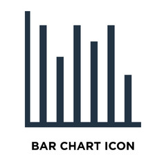 Obraz premium Bar chart icon vector isolated on white background, Bar chart sign