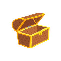 Open chest box. Vector.