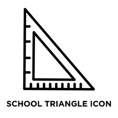 school triangle icon on white background. Modern icons vector illustration. Trendy school triangle icons