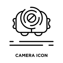 Camera icon vector isolated on white background, Camera sign , line symbol or linear element design in outline style