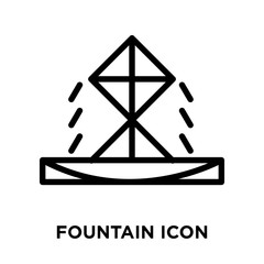 fountain icons isolated on white background. Modern and editable fountain icon. Simple icon vector illustration.