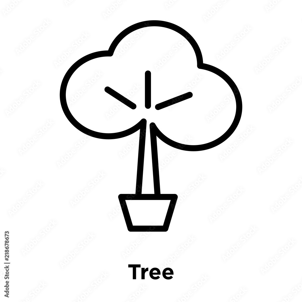 Poster tree icon isolated on white background. modern and editable tree icon. simple icons vector illustrat