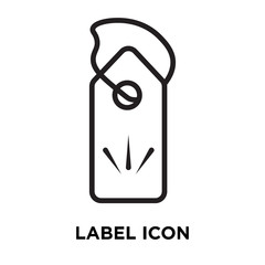 label icon on white background. Modern icons vector illustration. Trendy label icons