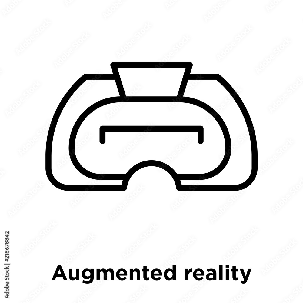 Poster augmented reality icon isolated on white background. modern and editable augmented reality icon. sim