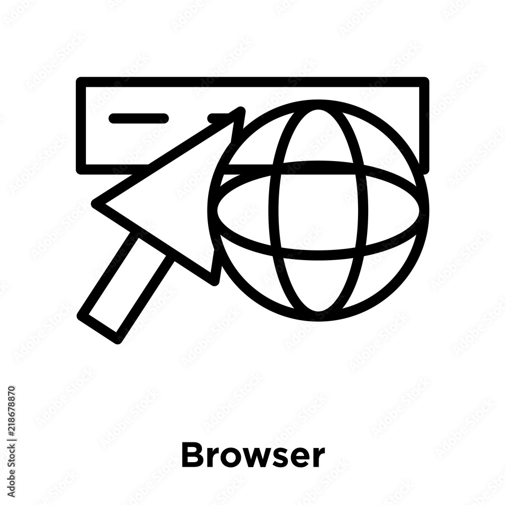 Aufkleber browser icon isolated on white background. modern and editable browser icon. simple icons vector ill
