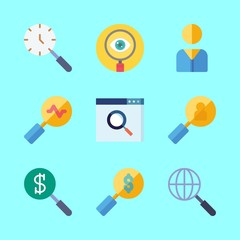 9 seo icons set