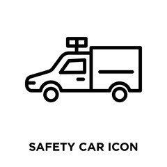 safety car icon on white background. Modern icons vector illustration. Trendy safety car icons