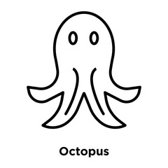 Octopus icon vector isolated on white background, Octopus sign , thin line design elements in outline style