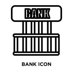 bank icons isolated on white background. Modern and editable bank icon. Simple icon vector illustration.