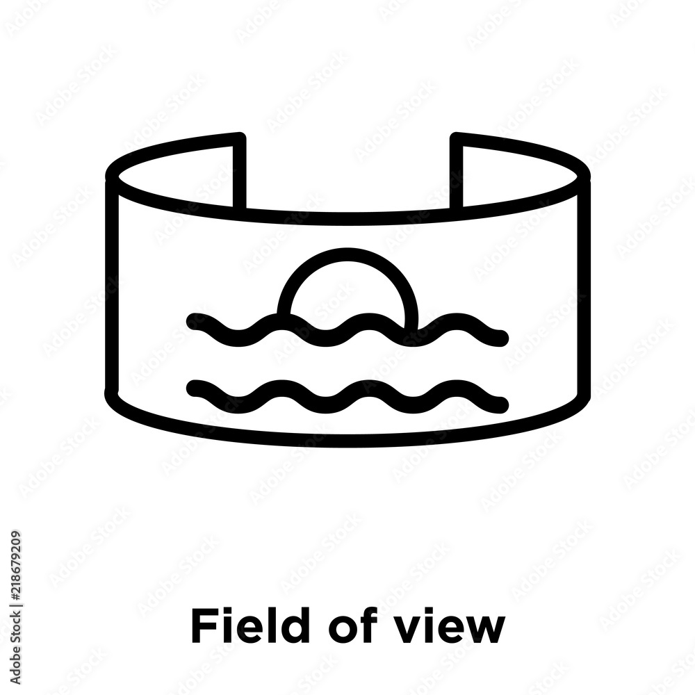 Poster field of view icon isolated on white background. modern and editable field of view icon. simple icon