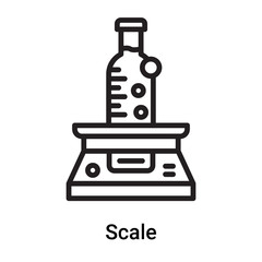 Scale icon vector isolated on white background, Scale sign , line or linear symbol and sign design in outline style