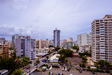 Fototapeta na wymiar Colorful Skyline of San Juan Puerto Rico