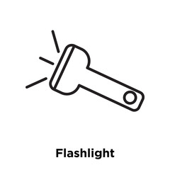 flashlight icon isolated on white background. Simple and editable flashlight icons. Modern icon vector illustration.