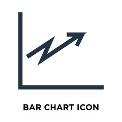 Bar chart icon vector isolated on white background, Bar chart sign