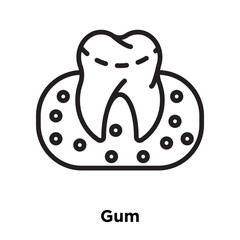 gum icons isolated on white background. Modern and editable gum icon. Simple icon vector illustration.