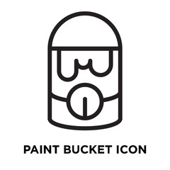Paint Bucket icon vector isolated on white background, Paint Bucket sign , line symbol or linear element design in outline style