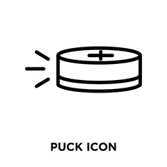 puck icon on white background. Modern icons vector illustration. Trendy puck icons