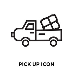 pick up icon on white background. Modern icons vector illustration. Trendy pick up icons