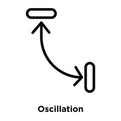 oscillation icons isolated on white background. Modern and editable oscillation icon. Simple icon vector illustration.