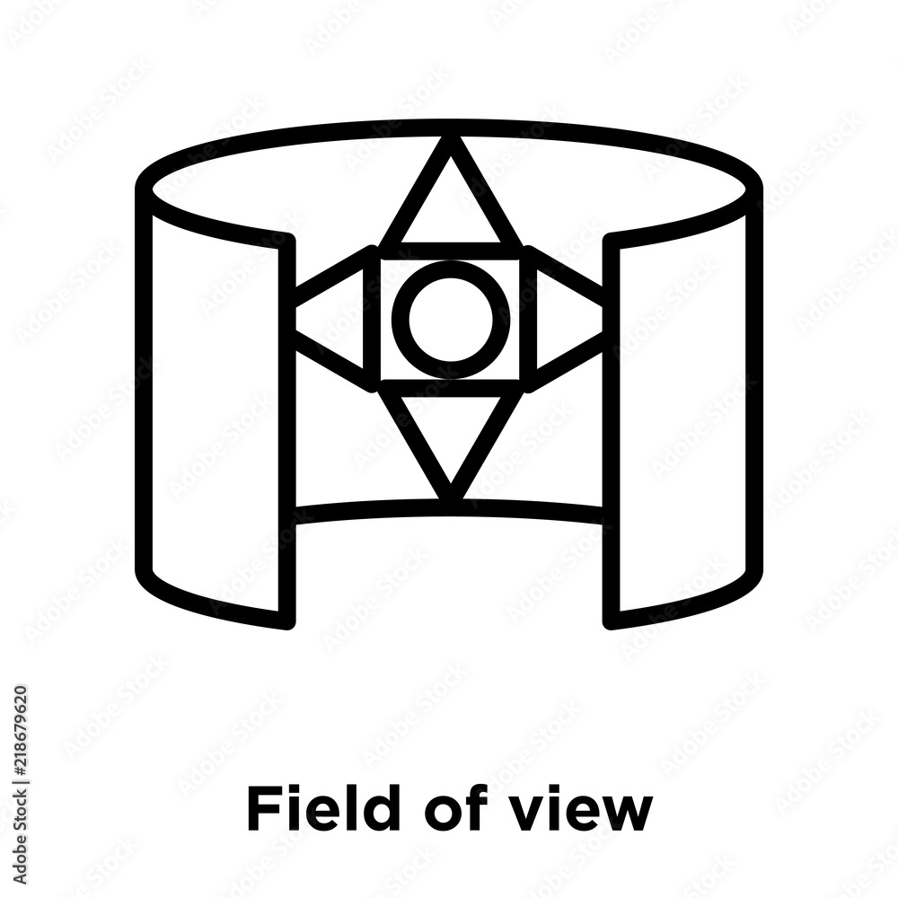 Poster field of view icon isolated on white background. modern and editable field of view icon. simple icon