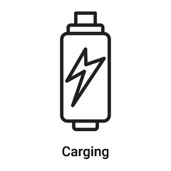 Carging icon vector isolated on white background, Carging sign , line or linear symbol and sign design in outline style