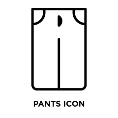pants icons isolated on white background. Modern and editable pants icon. Simple icon vector illustration.