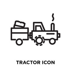 tractor icon on white background. Modern icons vector illustration. Trendy tractor icons