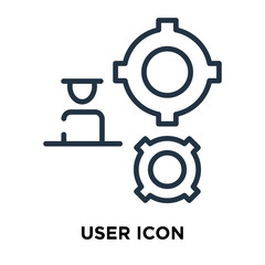 User icon vector isolated on white background, User sign , line symbol or linear element design in outline style