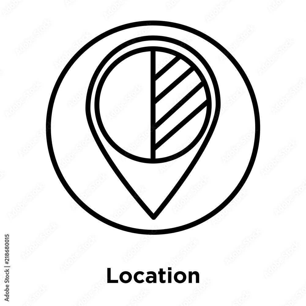 Poster location icon isolated on white background. modern and editable location icon. simple icons vector i