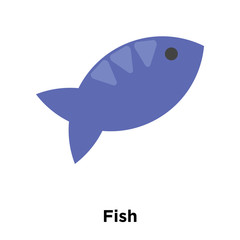 Fish icon vector isolated on white background, Fish sign