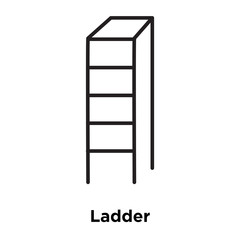 ladder icon isolated on white background. Simple and editable ladder icons. Modern icon vector illustration.