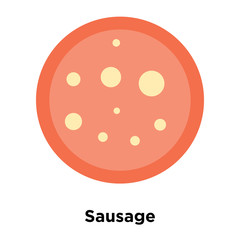 Sausage icon vector isolated on white background, Sausage sign