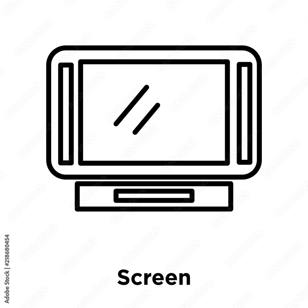 Aufkleber screen icon isolated on white background. modern and editable screen icon. simple icons vector illus