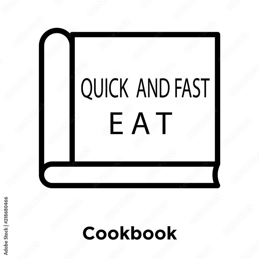Poster cookbook icon isolated on white background. modern and editable cookbook icon. simple icons vector i