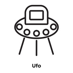 Ufo icon vector isolated on white background, Ufo sign