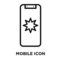 mobile icons isolated on white background. Modern and editable mobile icon. Simple icon vector illustration.