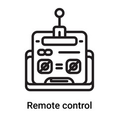 Remote control icon vector isolated on white background, Remote control sign , line or linear symbol and sign design in outline style