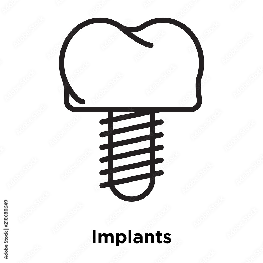 Poster implants icons isolated on white background. modern and editable implants icon. simple icon vector i