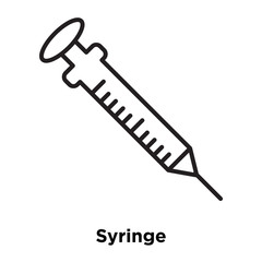 syringe icon isolated on white background. Simple and editable syringe icons. Modern icon vector illustration.