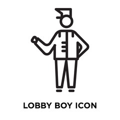 lobby boy icon on white background. Modern icons vector illustration. Trendy lobby boy icons