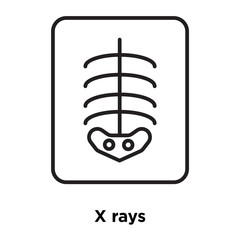x rays icon isolated on white background. Simple and editable x rays icons. Modern icon vector illustration.