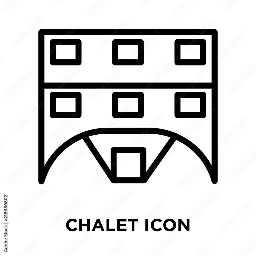 Poster chalet icons isolated on white background. modern and editable chalet icon. simple icon vector illus