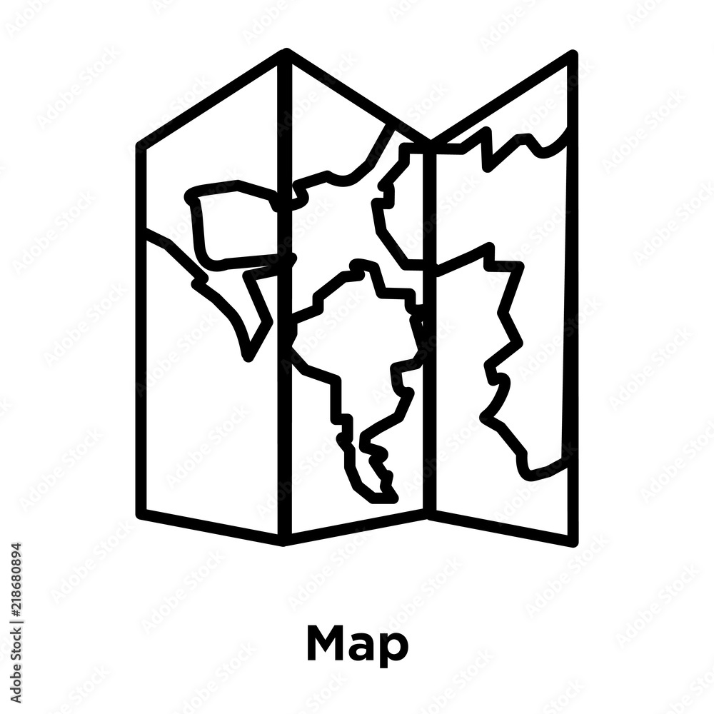 Poster map icon isolated on white background. modern and editable map icon. simple icons vector illustratio